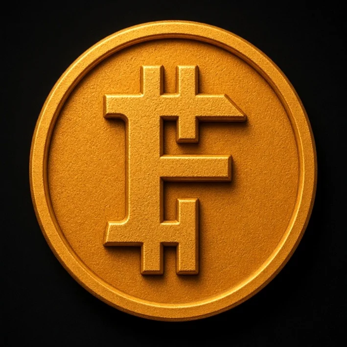 Gold TFEX coin with TFE monogram